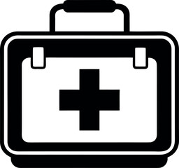 Obraz premium First aid kit outline medical emergency icon