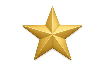 Obraz premium Golden 3d star rating isolated on transparent background symbolizing success, award, premium quality, victory, and achievement