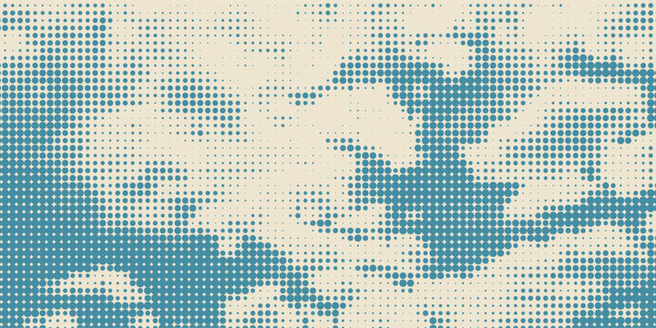 retro sky pattern on old paper background. raster vintage clouds