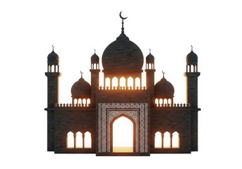 Iconic depiction of the taj mahal, a renowned white marble mausoleum in india.