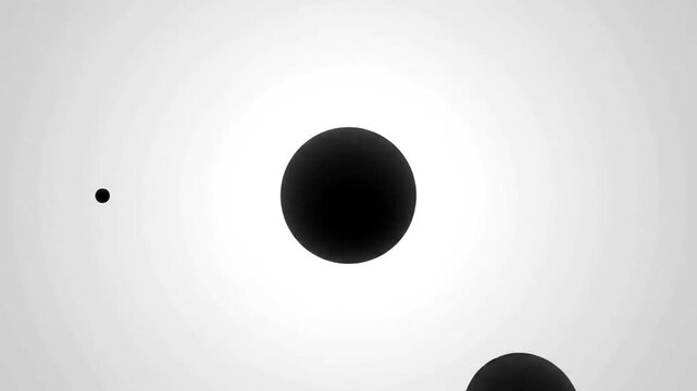 Abstract Black Circle on Clean White Background.