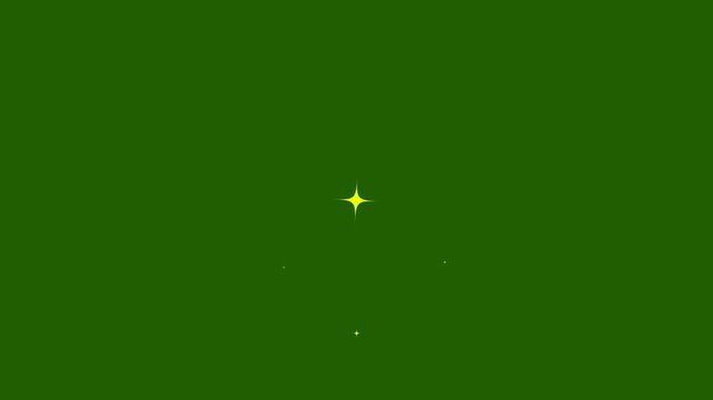 Glitter sparkle animated green screen with shining dust shimmering particles fantasy celebration seamless 4K loop overlay video effect background magic twinkle stars animation