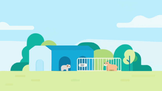 Simple illustration inspired by a zoo. Jungle