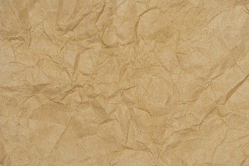 Abstract pattern and texture background of wrinkled and creased brown paper surface. For graphic design, 3D rendering and banners