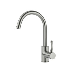 Modern kitchen faucet isolated on transparent background