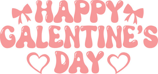 Galentine's Day valentine typography text on plain white transparent isolated background for card, shirt, hoodie, sweatshirt, apparel, tag, mug, icon, poster or badge © AllYearRoundDesigns