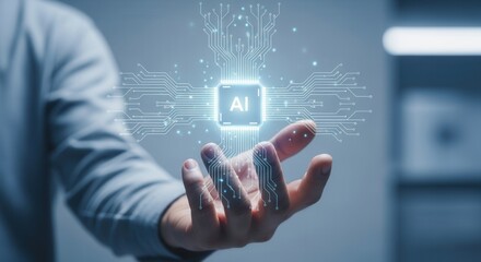 Person interacting with a digital cloud and security icon interface