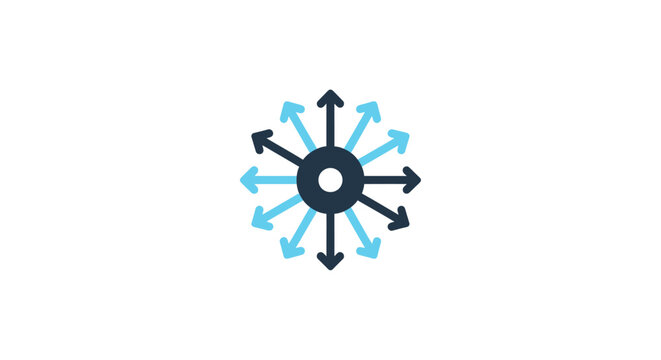 Central Circle with Multidirectional Arrows.