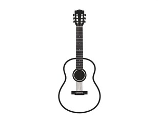 Fototapeta premium Simple black and white image of a guitar