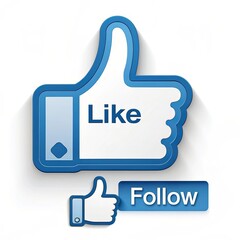 Obraz premium Social media interaction icons