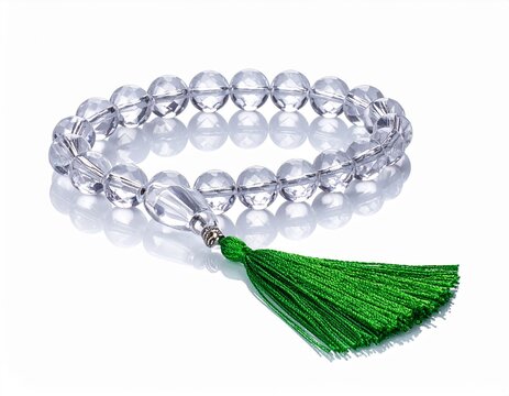Transparent crystal prayer beads