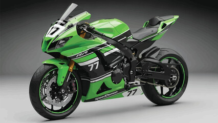 Modern Racing Livery Design for Car and Motorcycle Vector Illustration