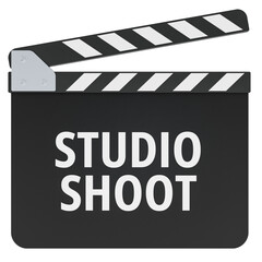 Obraz premium Studio shoot concept with clapperboard. 3D rendering