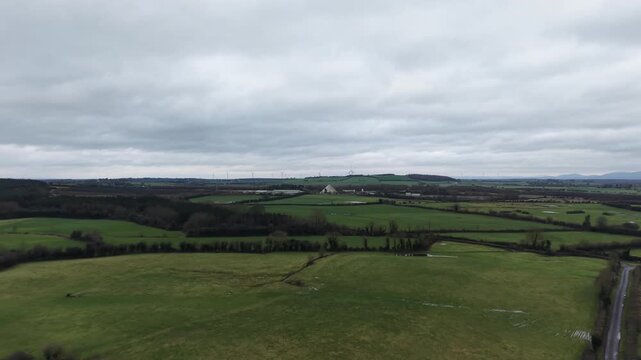 Aerial View of Galmoy Mines Industrial Site in County Kilkenny, Ireland &ndash; 4K 60fps Drone Footage