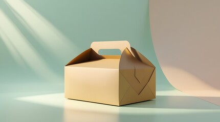 Sustainable Packaging Box for Food Delivery in Modern Studio Setting