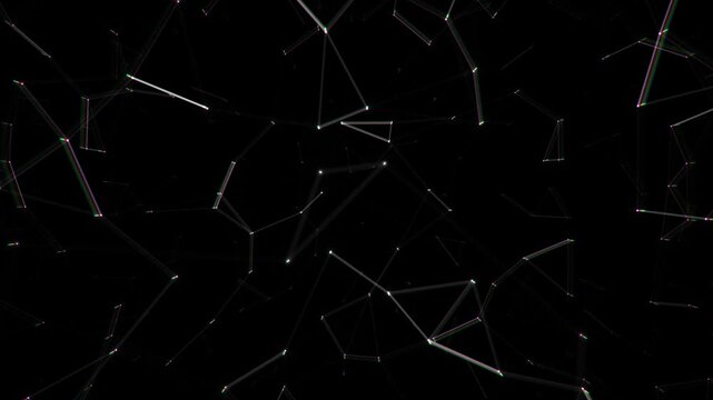 Sci fi galaxy black and white distorted star formations, abstract geometric shapes background animation