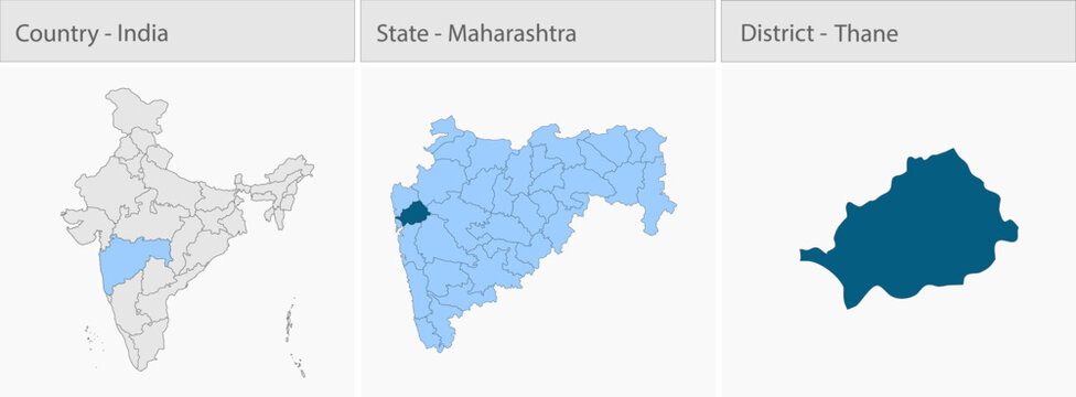 Thane_Map_Vector detailed map illustration graphic for educational reference, geographic visualization, design layouts, presentations, digital media a