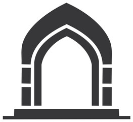 Fototapeta premium Arched Entrance Islamic Architecture Silhouette Portal Design Shape Structure