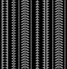 Native Geometric on Black Seamless Repeat