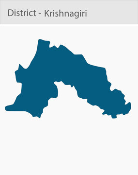 Krishnagiri_Map detailed map illustration graphic for educational reference, geographic visualization, design layouts, presentations, digital media an