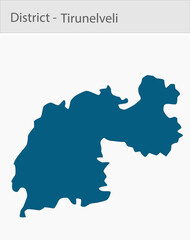 Obraz premium Tirunelveli_Map detailed map illustration graphic for educational reference, geographic visualization, design layouts, presentations, digital media an
