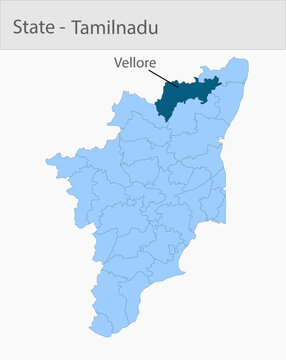 Vellore-Tamil_Nadu_Map detailed map illustration graphic for educational reference, geographic visualization, design layouts, presentations, digital m