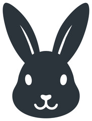 Stylized bunny face graphic design. Vector illustration of a rabbit animal