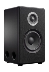 Obraz premium Bookshelf speaker with matte black finish and dual rear bass ports