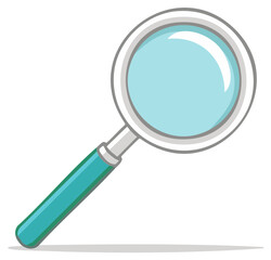 Teal Handled Magnifying Glass for Investigation Focus and Discovery Tool