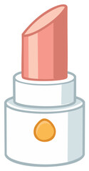 Obraz premium Cartoon Lipstick Vector Illustration Beauty Product for Lips Makeup Tool Cosmetic Design