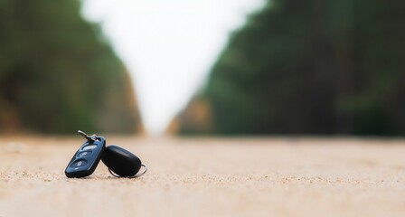 I lost my car keys in the woods.