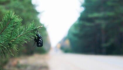 I lost my car keys in the woods.