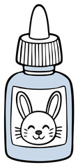 Eye Drops with Cartoon Rabbit Labelled Bottle, Baby Treatment