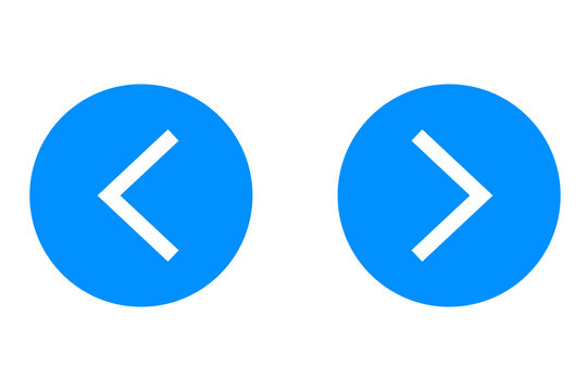 blue left and right arrow button icons navigation previous next direction control symbol png transparent background