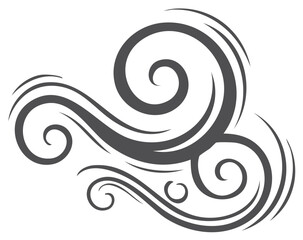 Fototapeta premium Stylized Swirls and Waves Pattern Graphic Element Decoration Ornament, Decorative Design with Curves and Spirals