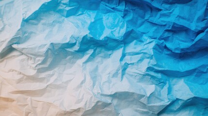Obraz premium Crumpled paper texture with blue and white shades in simple design