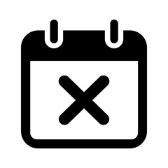 キャンセルを表す「&times;」のカレンダーアイコン
