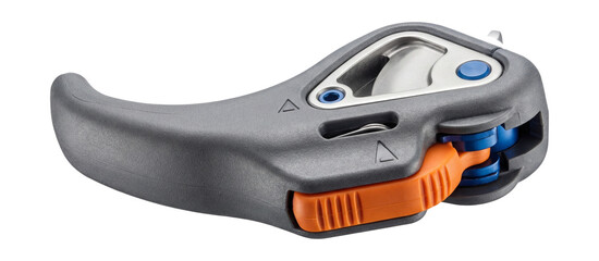 Plastic brake lever with safety lock feature.