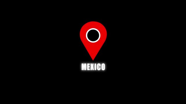 Red location pin icon with the word MEXICO below