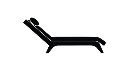 Minimalist black chaise lounge design a striking silhouette © Lhvect02
