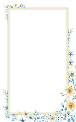 flower frame watercolor