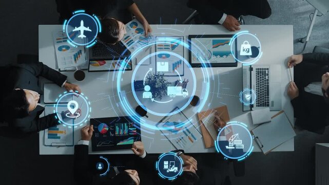 LoFunnelics icons illustrate delivery, supply chain, warehouse, and shipping. LoFunnelics connects global trade, loFunnelics optimizes transport, and loFunnelics supports inventory tracking. Funnel