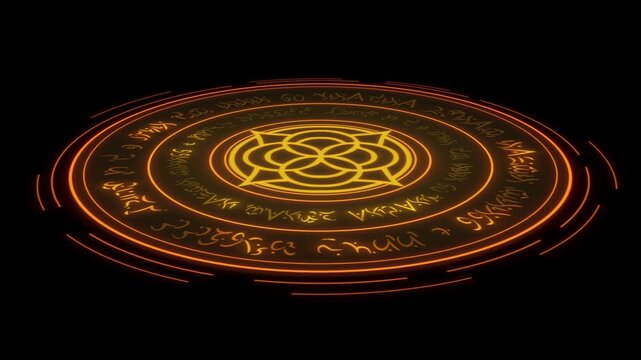 Magic Portal Ritual Ring Orange Loop &ndash; Overlay Graphic Element