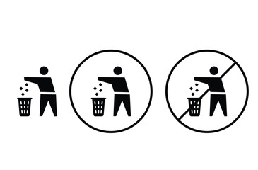 Garbage trash waste icon. Trash icon vector. Disposable icon.