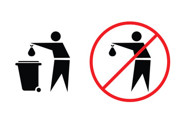 Garbage trash waste icon. Trash icon vector. Disposable icon.