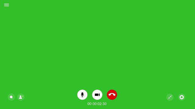 Animated video chat user interface, video calls window overlay with transparency Mock up Call Screen. Motion graphics of add meeting call concept