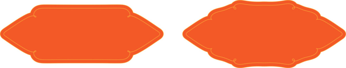 Orange sailing buoy shapes on white background © Dulu