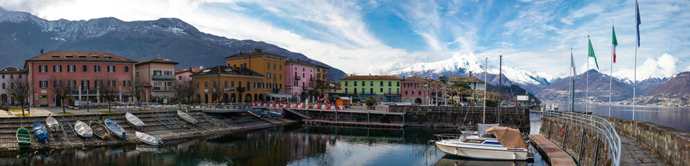 Lakefront of Colico village in Lombardy