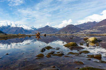 Lakefront of Colico village in Lombardy