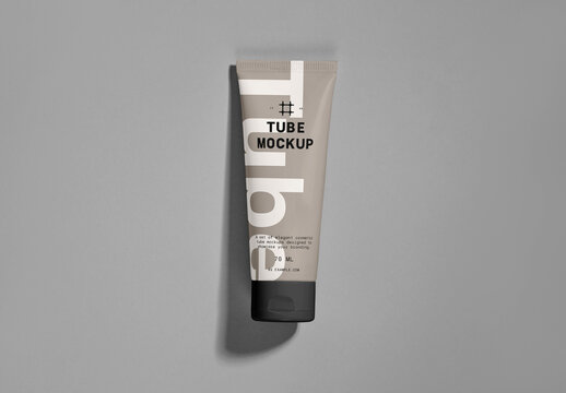 View From Above Cosmetic Tube PSD Mockup